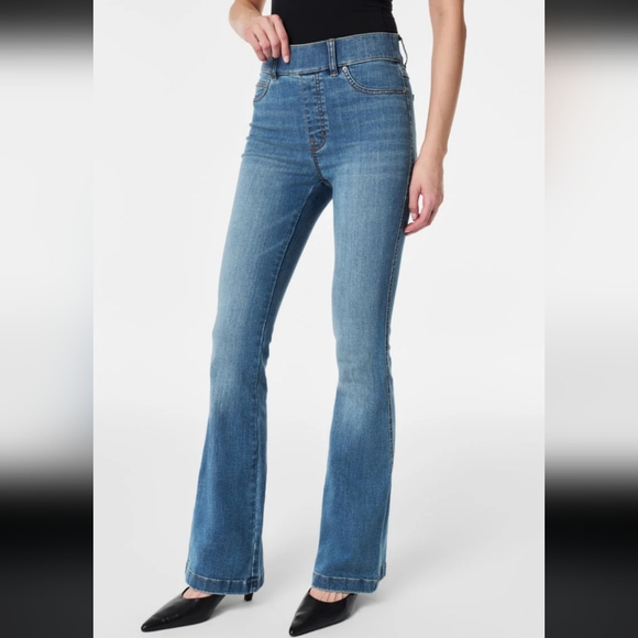 SPANX By Sara Blakely High-Rise Flare Jeans - Picture 1 of 10